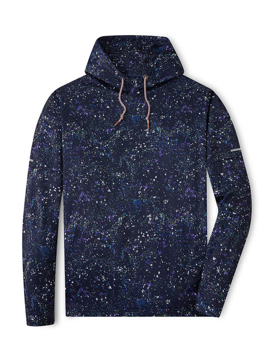 Print Performance Fleece Golf Hoodie For Men-Splatter