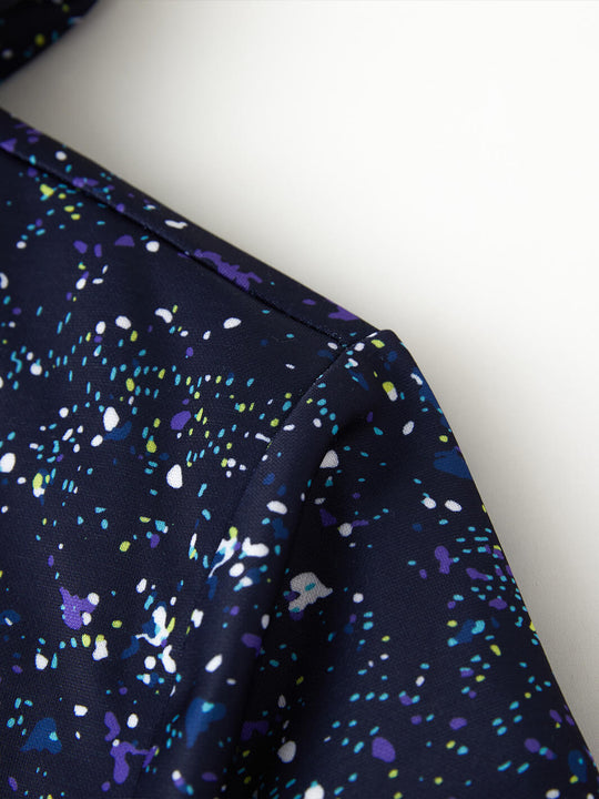 Print Performance Fleece Golf Hoodie For Men-Splatter