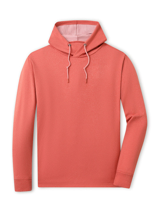 Heather Performance Golf Hoodie For Men-Red