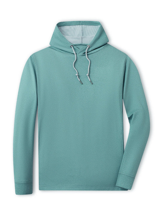 Heather Performance Golf Hoodie For Men-Dark Green
