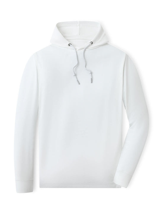 Heather Performance Golf Hoodie For Men-White