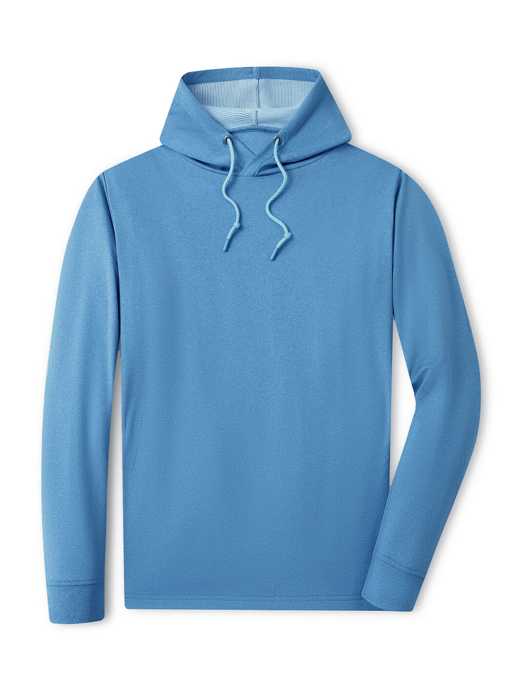 Heather Performance Golf Hoodie For Men-Blue