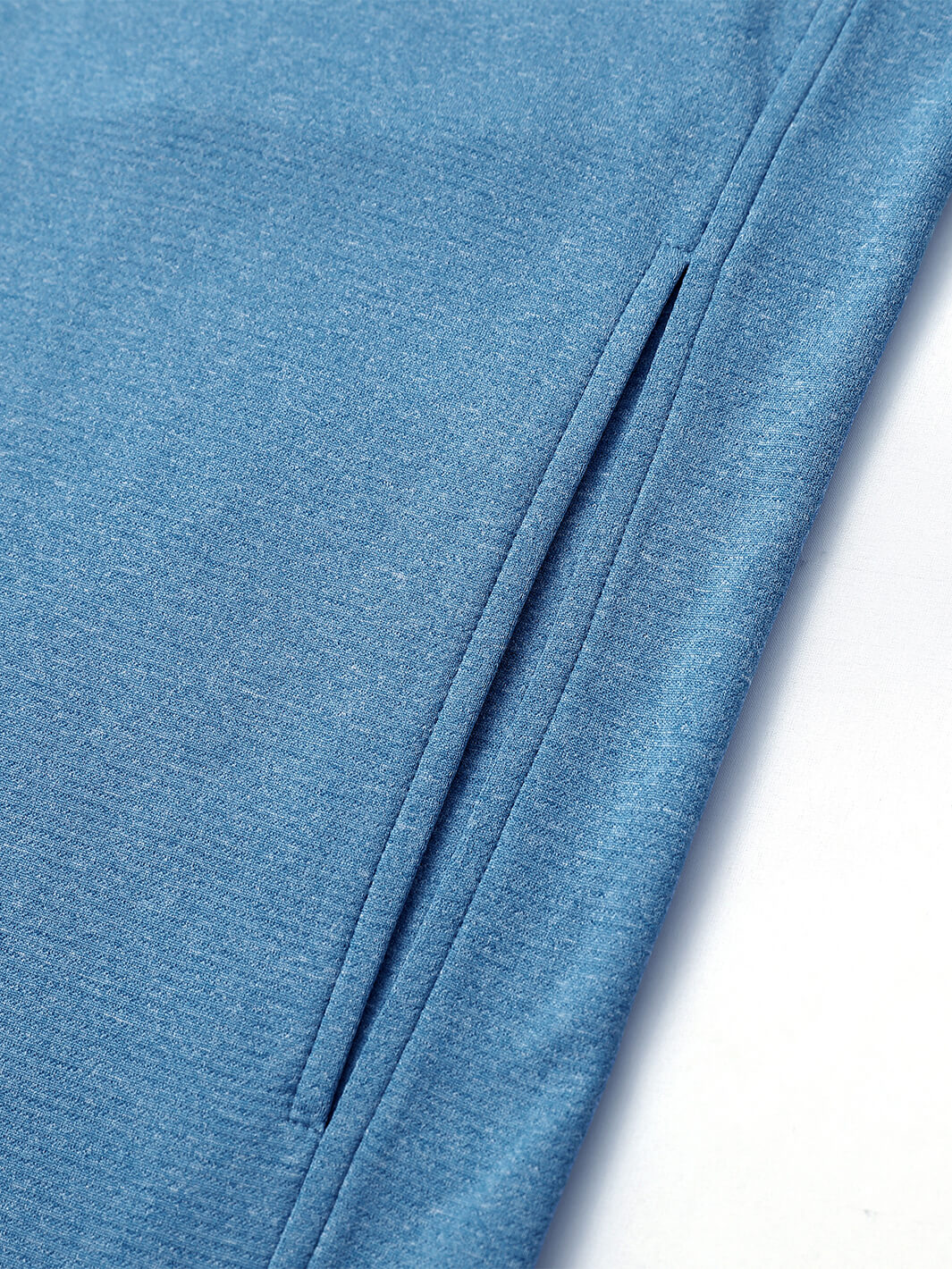 Heather Performance Golf Hoodie For Men-Blue