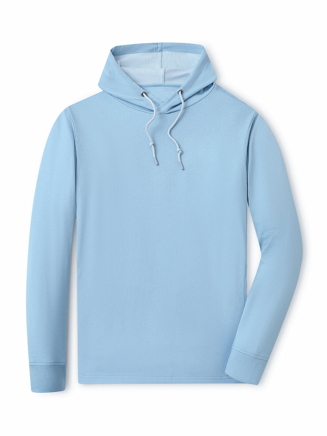 Heather Performance Golf Hoodie For Men-Misty Blue