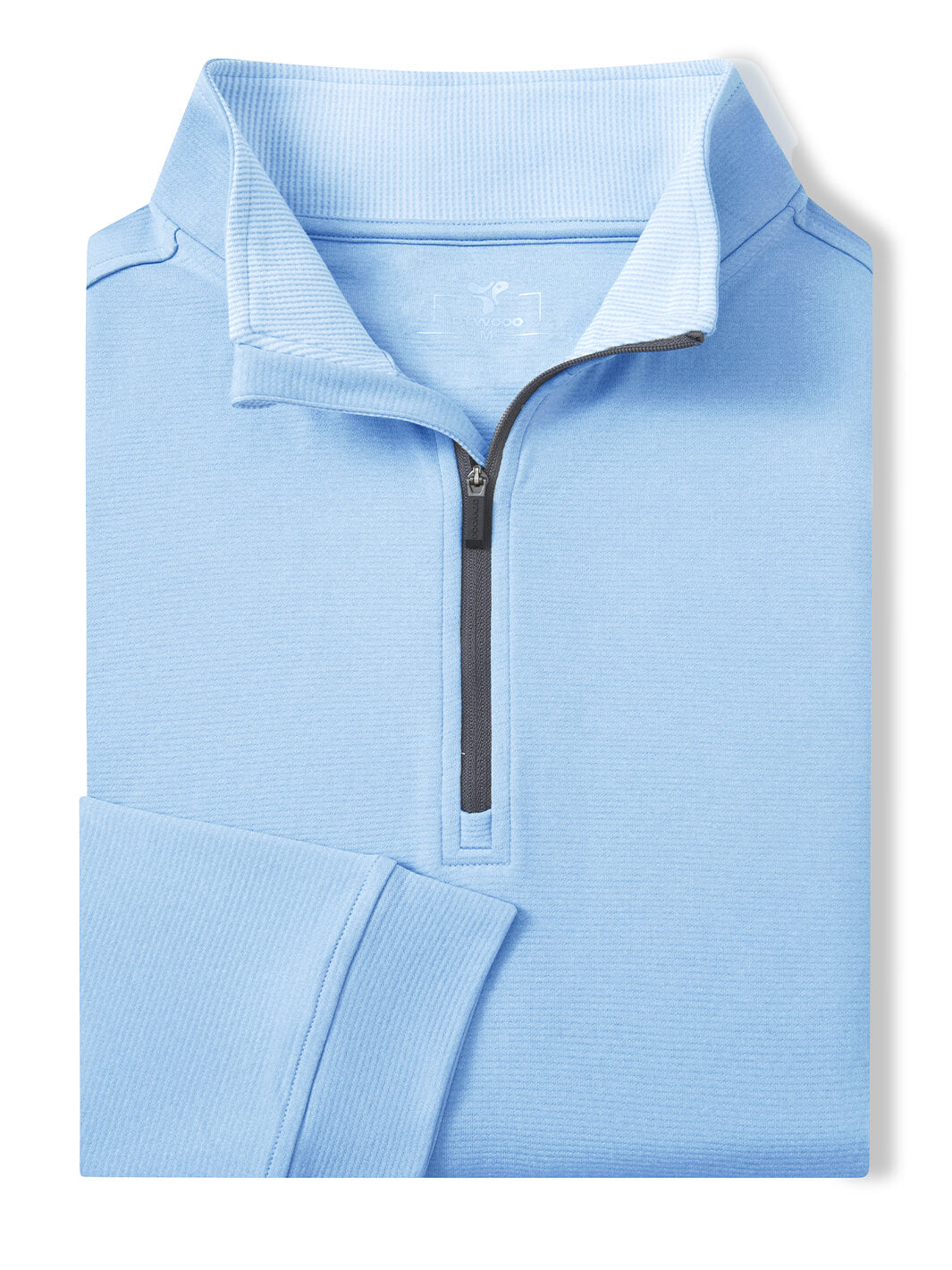 Heather Performance Golf Quarter Zip For Men-Light Blue