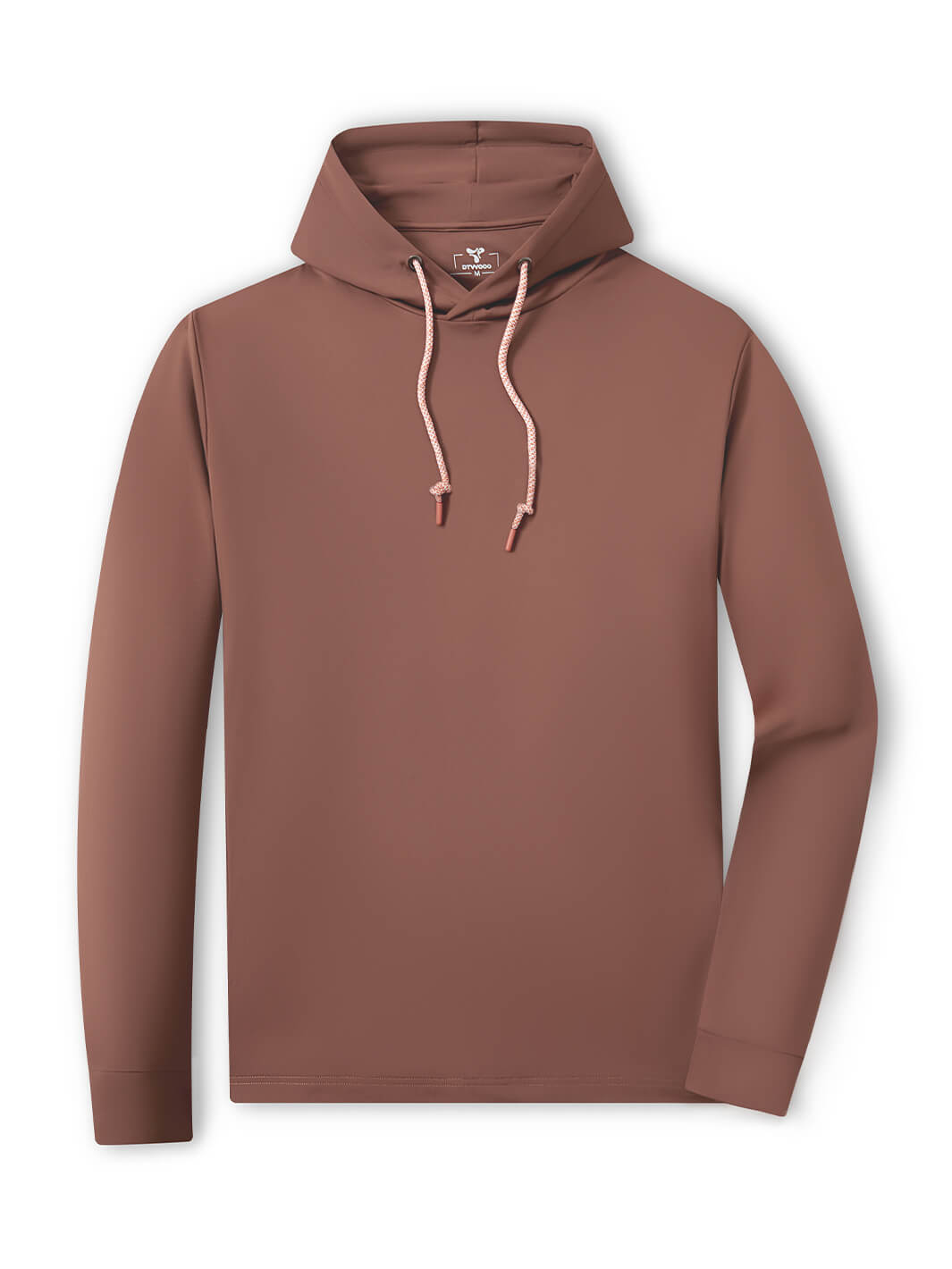 Solid Performance Golf Hoodie For Men-Brown