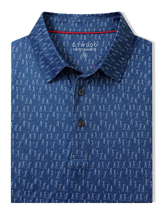 Men's Print Performance Polo-TEE