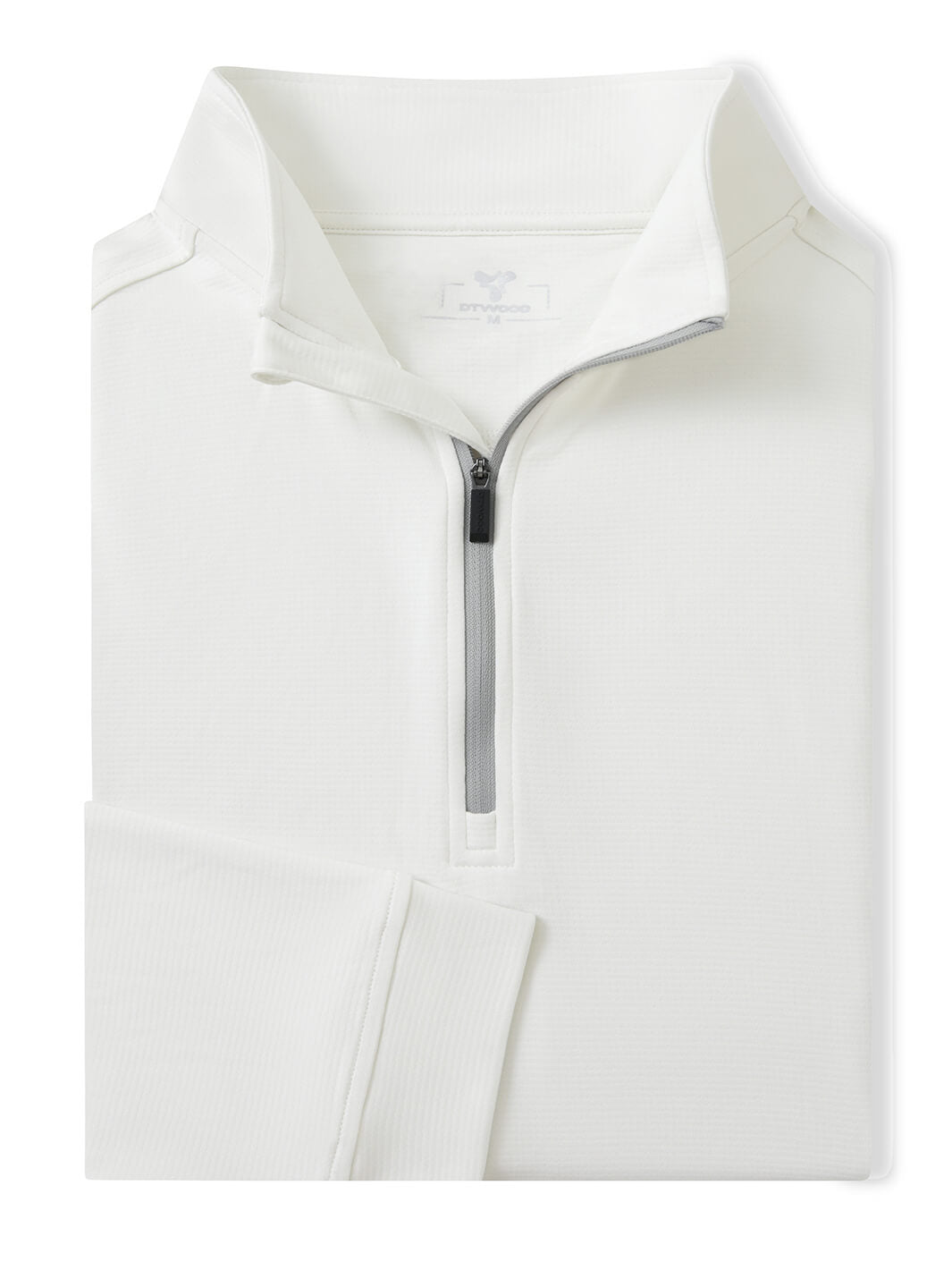Heather Performance Golf Quarter Zip For Men-White