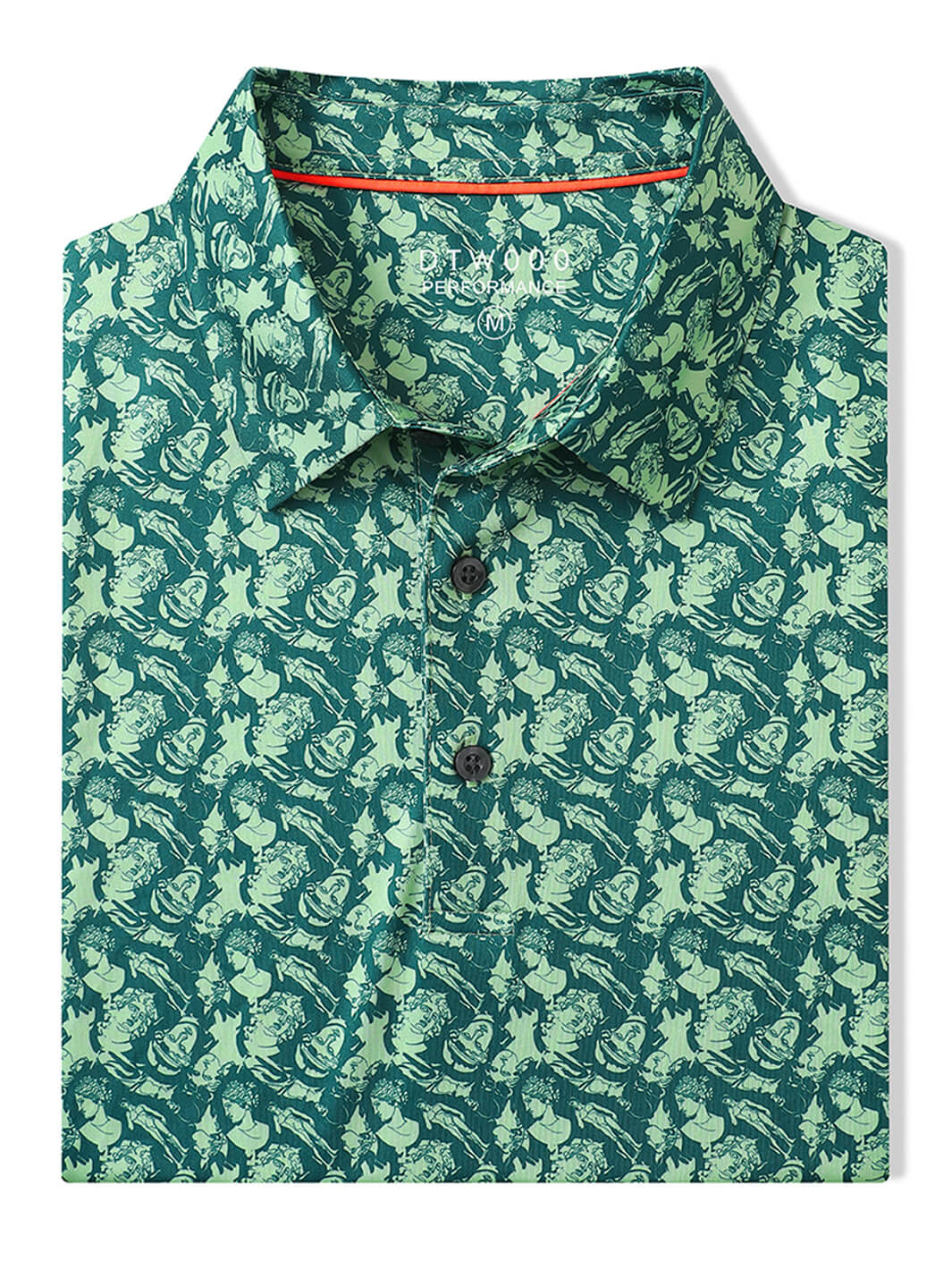 Men's Print Performance Polo-GREEK SCULPTURE