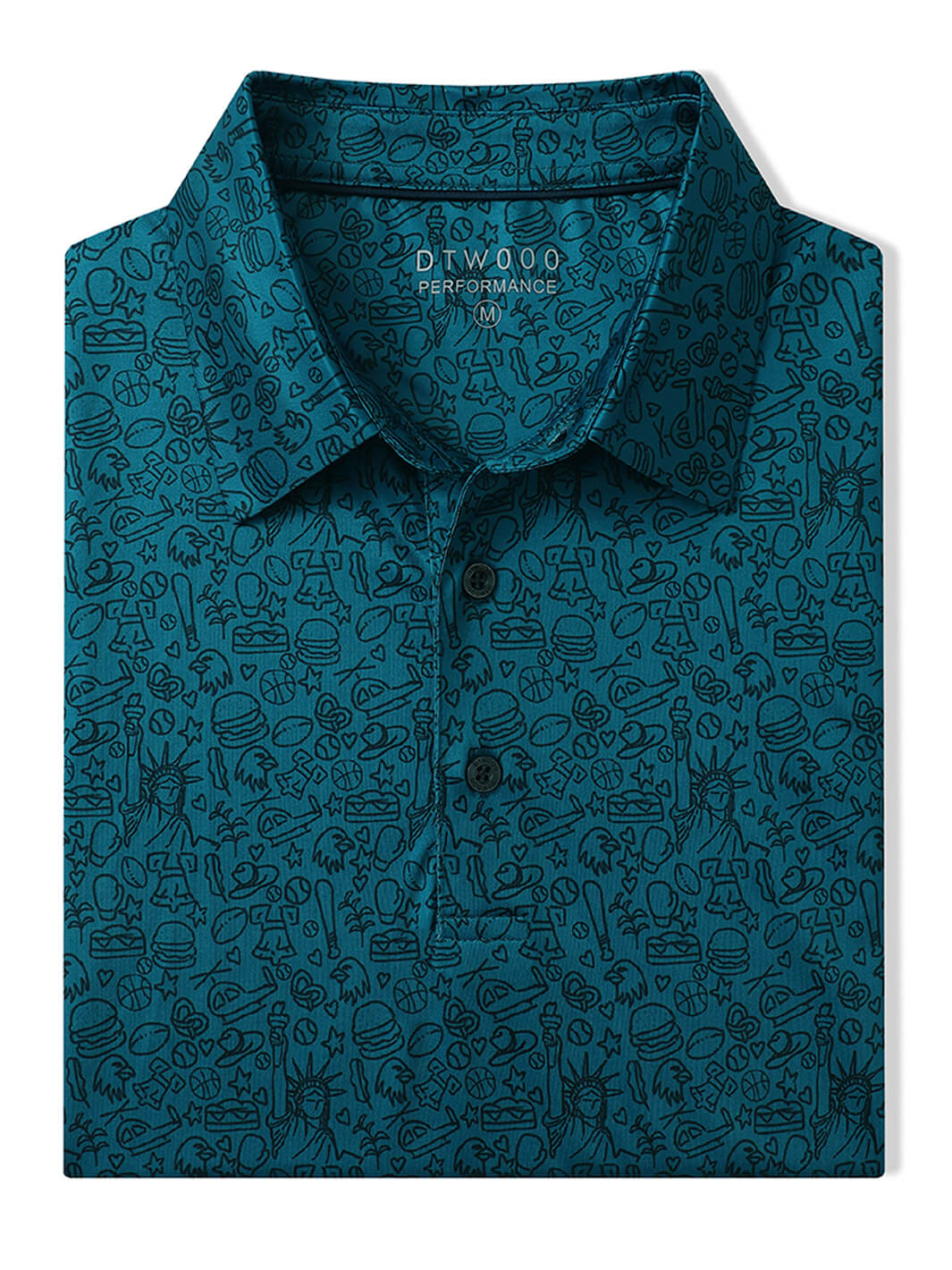 Men's Print Performance Polo-FREEDOM