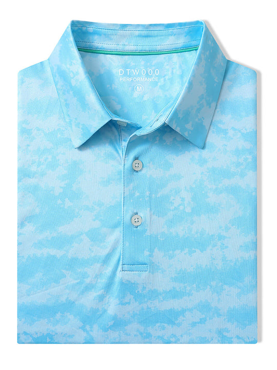 Men's Print Performance Polo-CLUOD