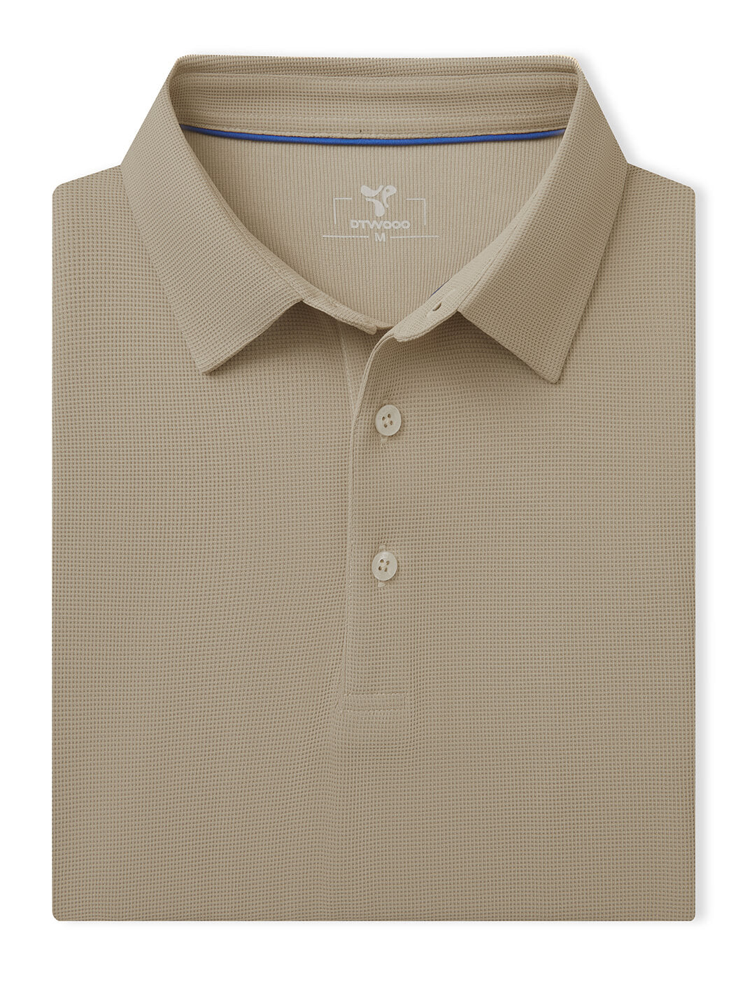 Waffle Jacquard Performance Polo-KHAKI