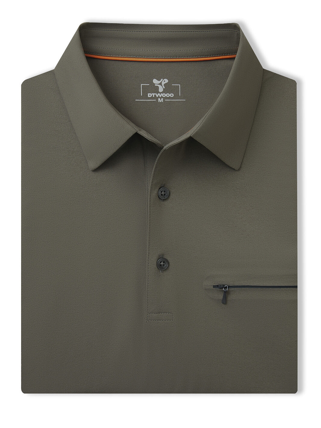 Hidden Zip Pocket Performance Polo-TAUPE