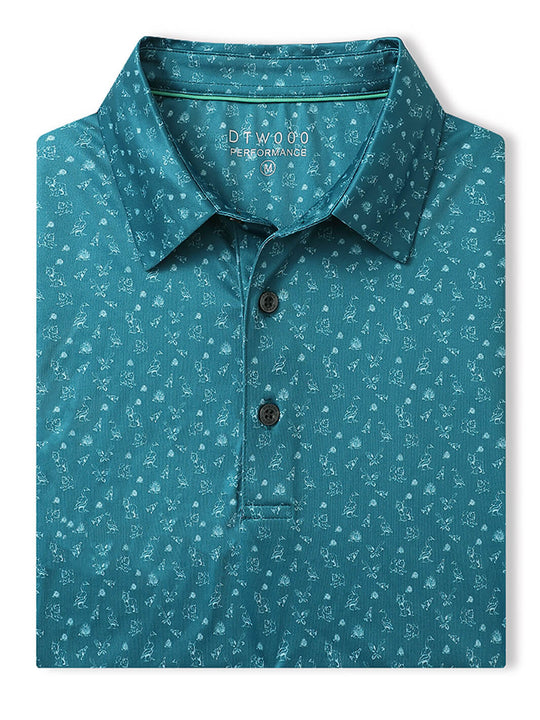 Men's Print Performance Polo-ANIMAL PARK