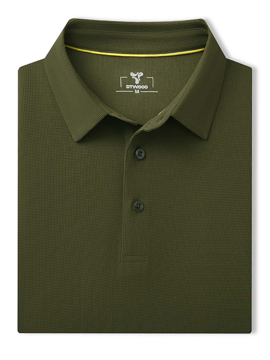 Waffle Jacquard Performance Polo-DARK GREEN