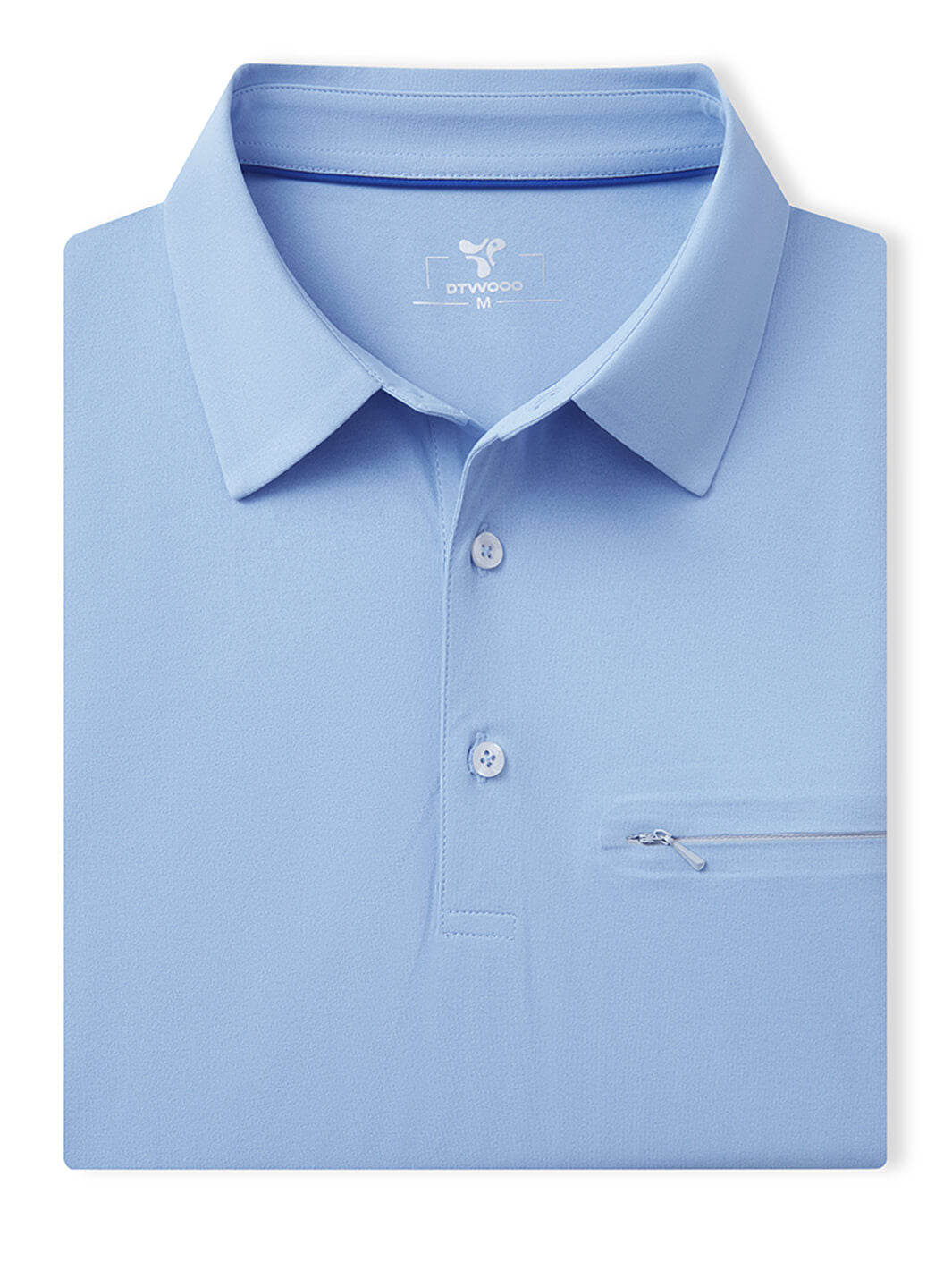 Hidden Zip Pocket Performance Polo-SKYWAY BLUE