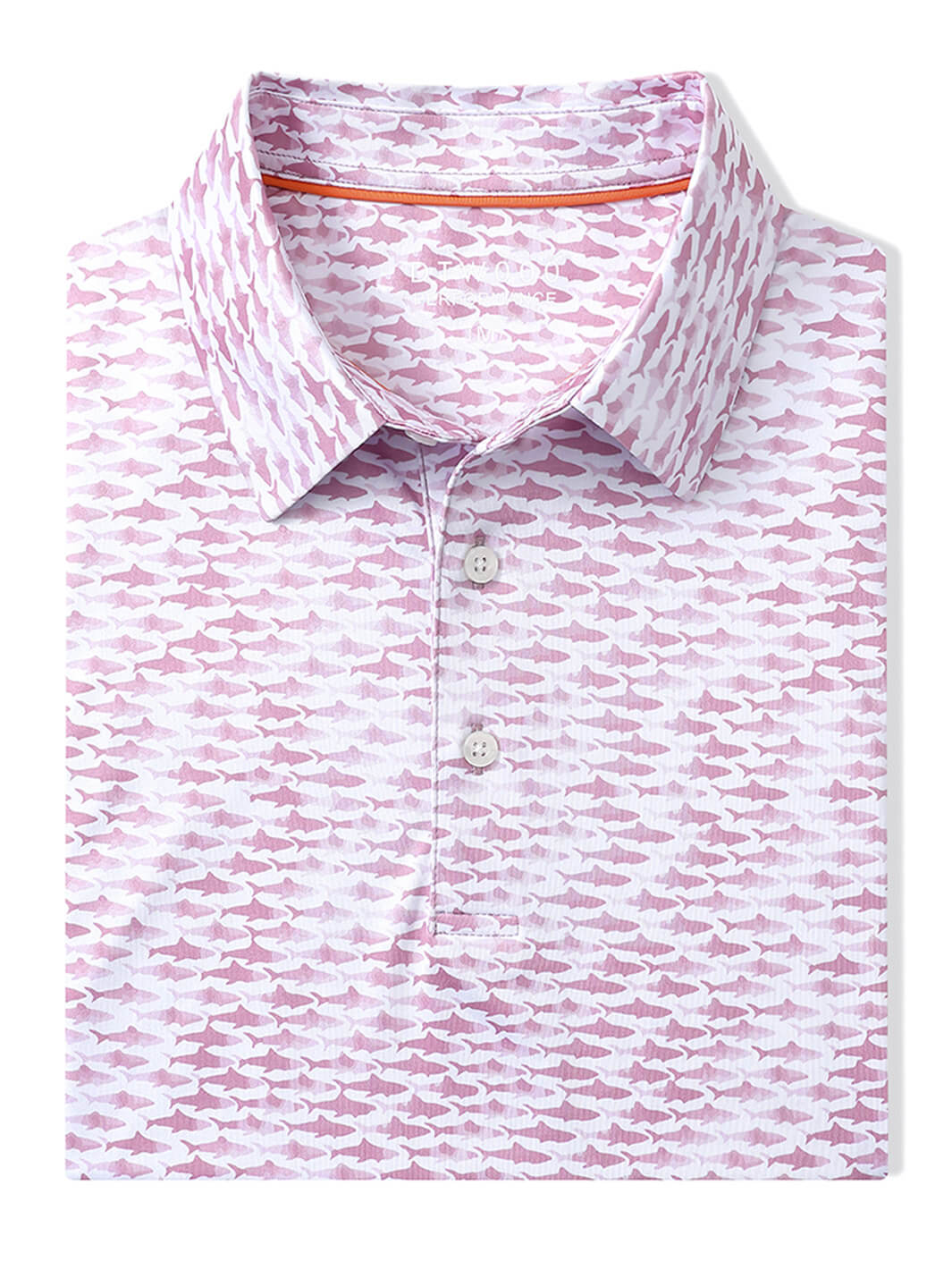 Men's Print Performance Polo-SHARK BAIT