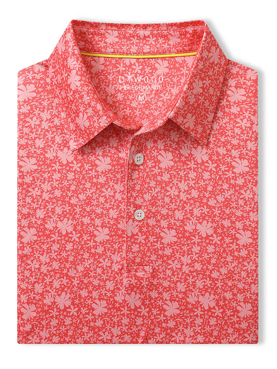 Men's Print Performance Polo-WATERMELON PRTAL STEP