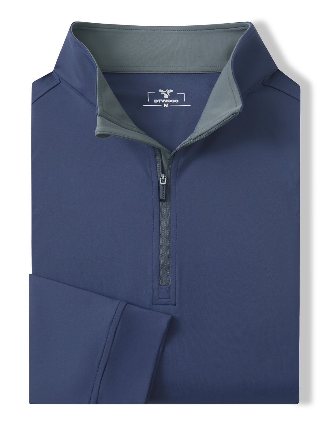 Solid Performance Golf Quarter Zip For Men-Navy