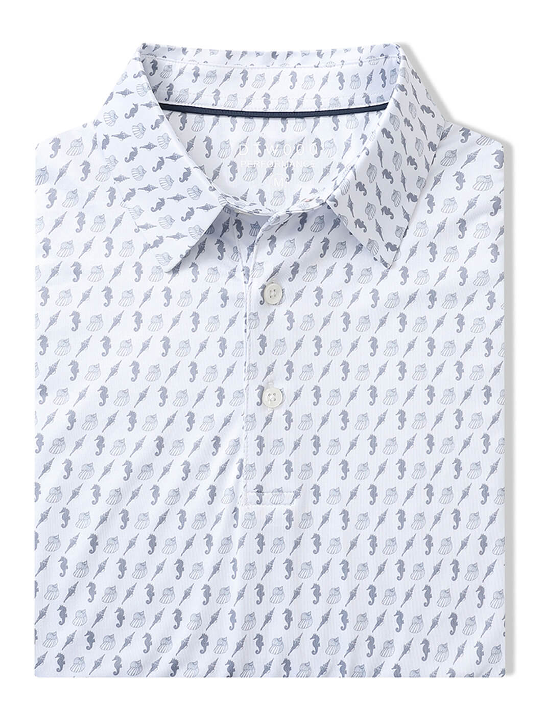 Men's Print Performance Polo-SEAHORSE