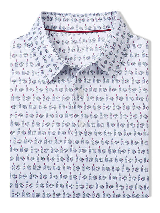 Men's Print Performance Polo-BEER
