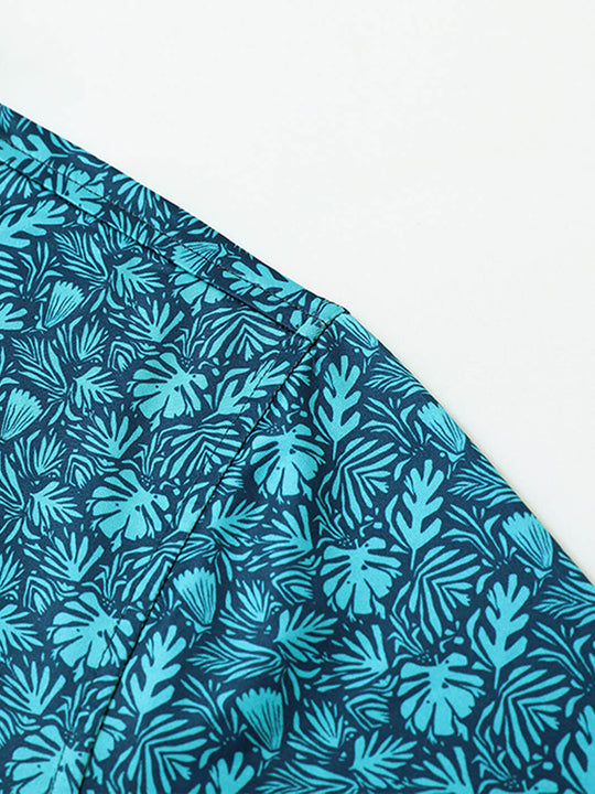 Men's Print Performance Polo-MONSTERA