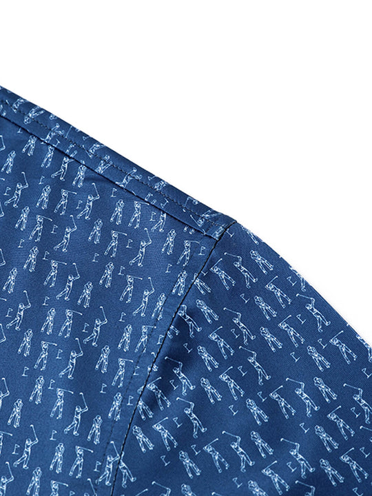 Men's Print Performance Polo-TEE