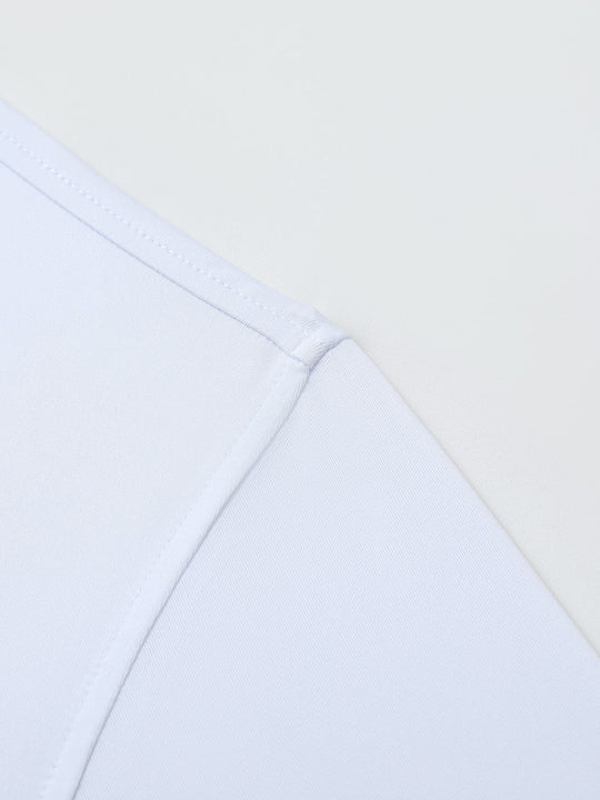 Solid Performance Jersey Polo-WHITE