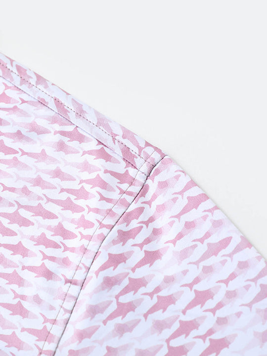 Men's Print Performance Polo-SHARK BAIT