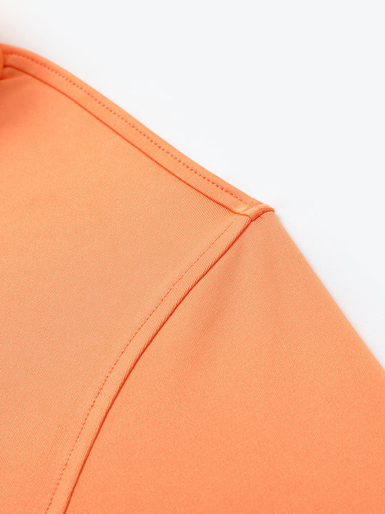 Designed Collared Solid Performance Polo-SHIMMER ORANGE