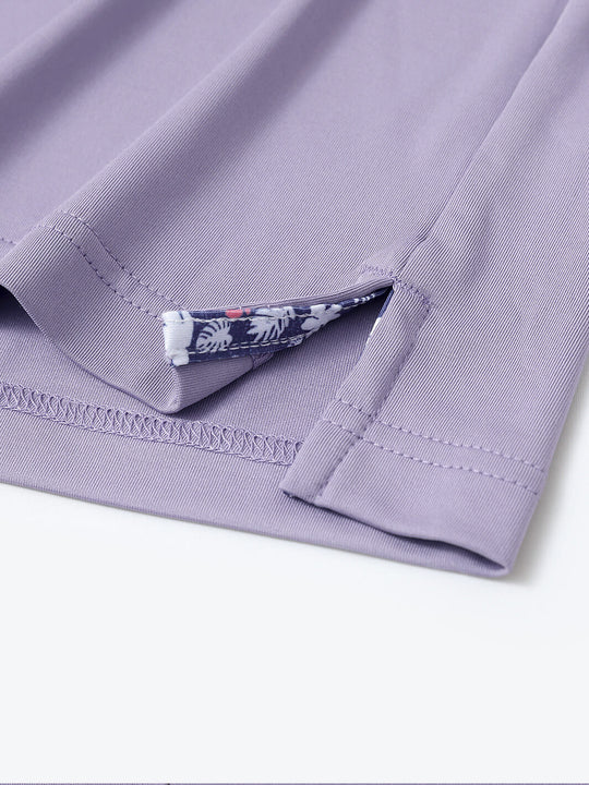 Designed Collared Solid Performance Polo-LAVENDER