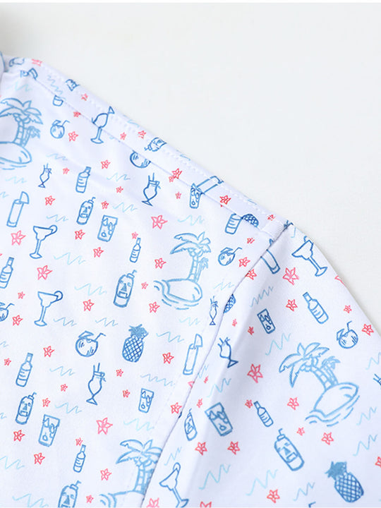 Men's Print Performance Polo-HAWAII