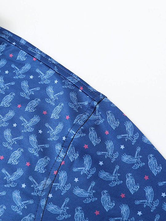 Men's Print Performance Polo-BALD EAGLE