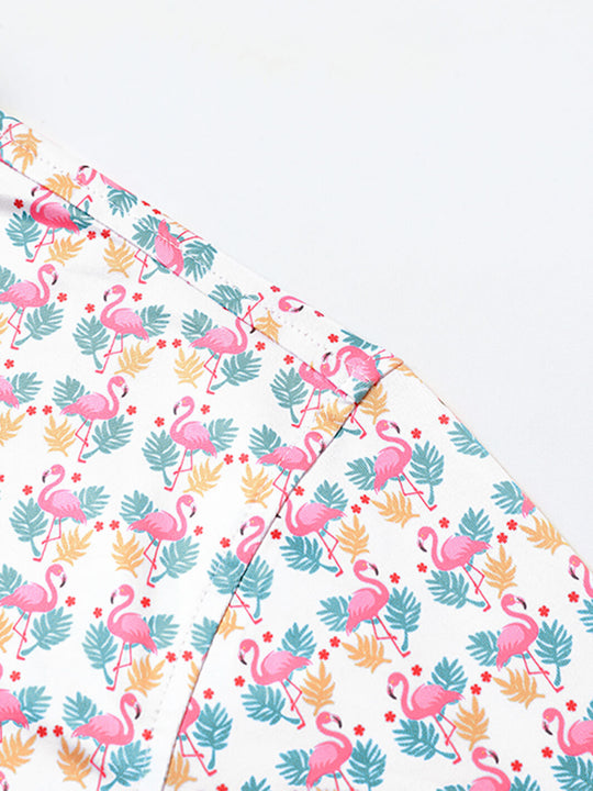 Men's Print Performance Polo-FLAMINGO