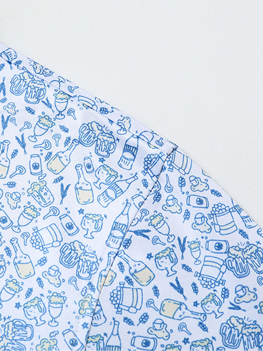 Men's Print Performance Polo-COCKTAIL