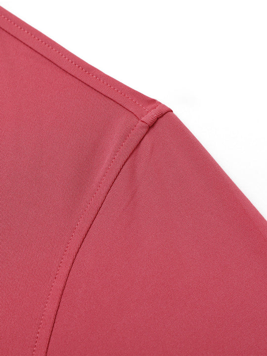 Solid Performance Jersey Polo-CRANBERRY