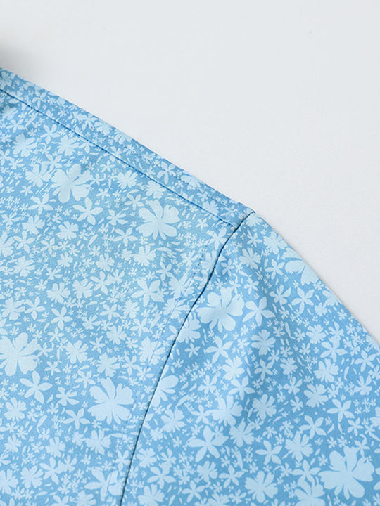 Men's Print Performance Polo-SKY PRTAL STEP