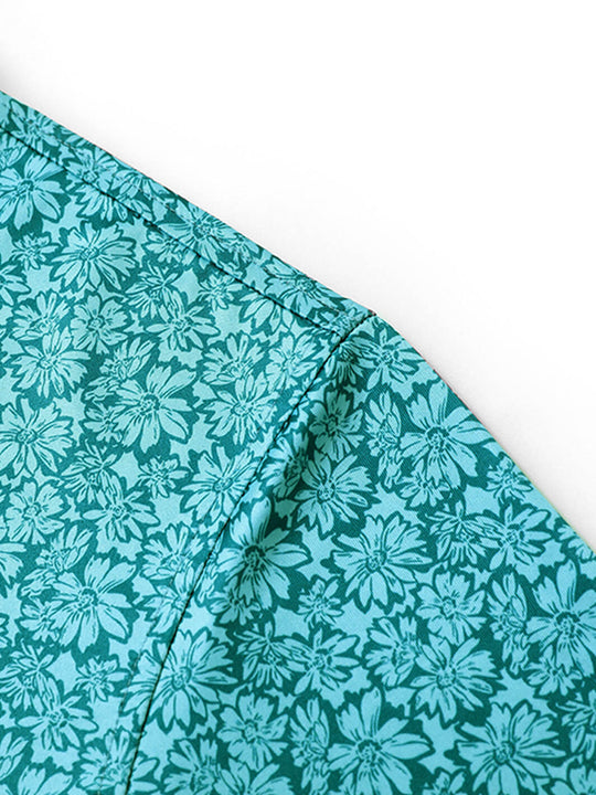 Men's Print Performance Polo-CORNFLOWER