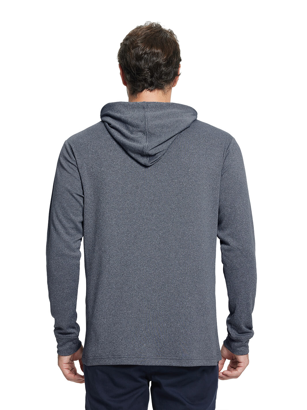 Heather Performance Golf Hoodie For Men-Black