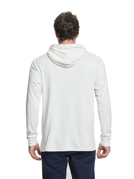Heather Performance Golf Hoodie For Men-White