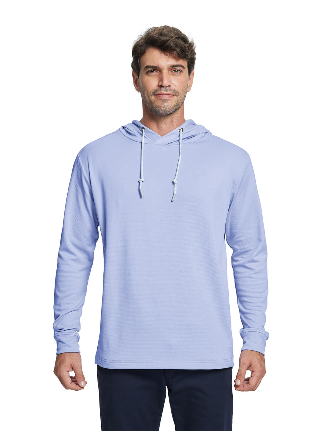 Heather Performance Golf Hoodie For Men-Lavender