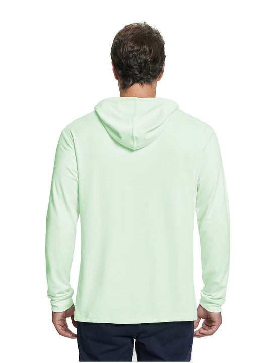 Heather Performance Golf Hoodie For Men-Light Green
