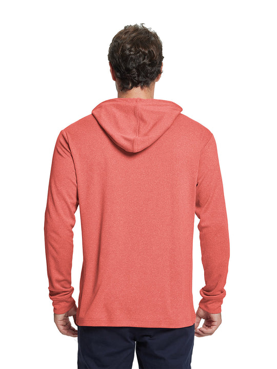 Heather Performance Golf Hoodie For Men-Red