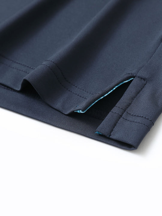 Designed Collared Solid Performance Polo-GARK GREY