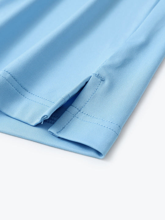 Solid Performance Jersey Polo-LIGHT BLUE