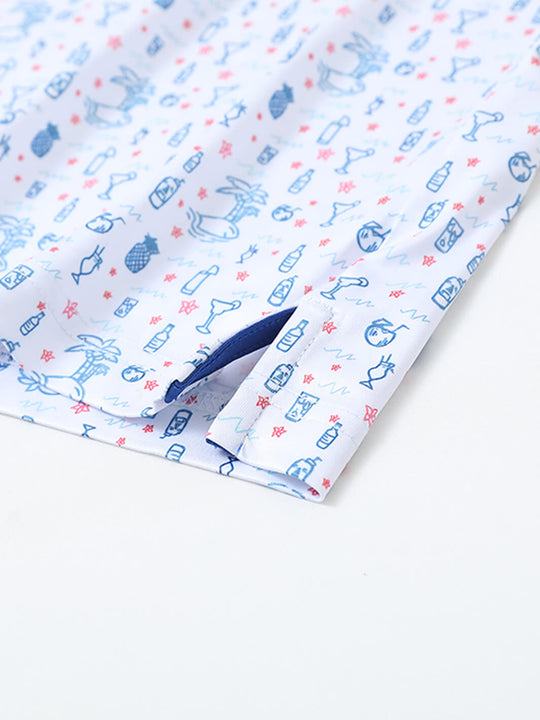 Men's Print Performance Polo-HAWAII