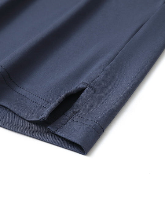 Solid Performance Jersey Polo-DARK GREY