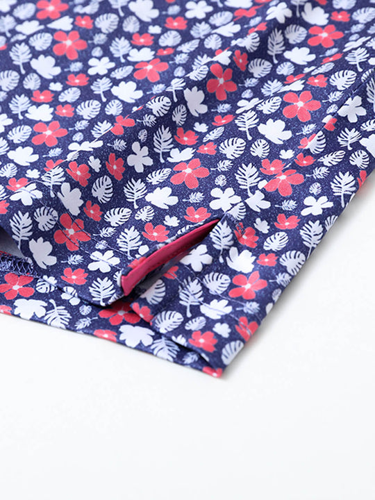 Men's Print Performance Polo-FLOWERS