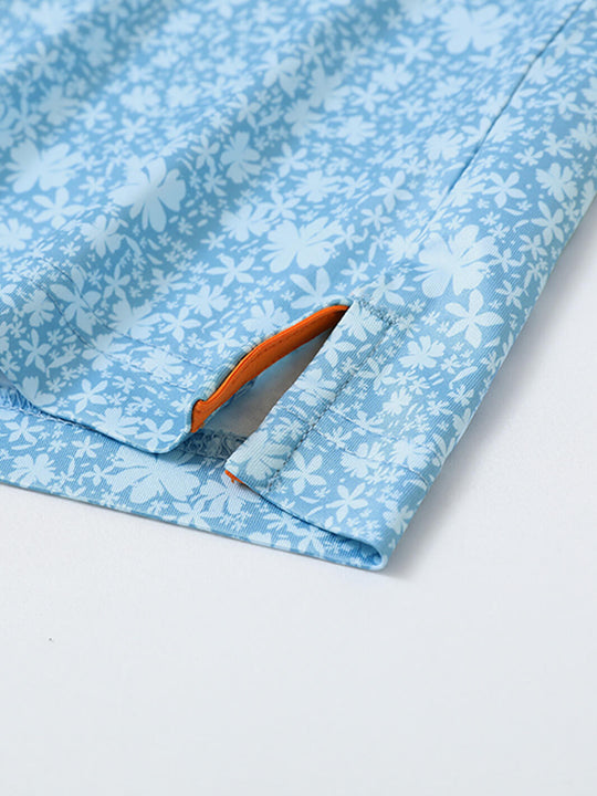 Men's Print Performance Polo-SKY PRTAL STEP