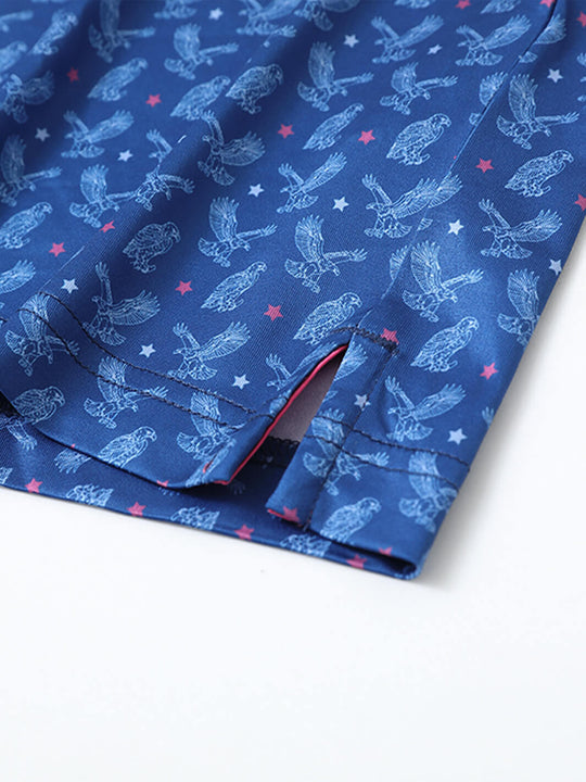 Men's Print Performance Polo-BALD EAGLE